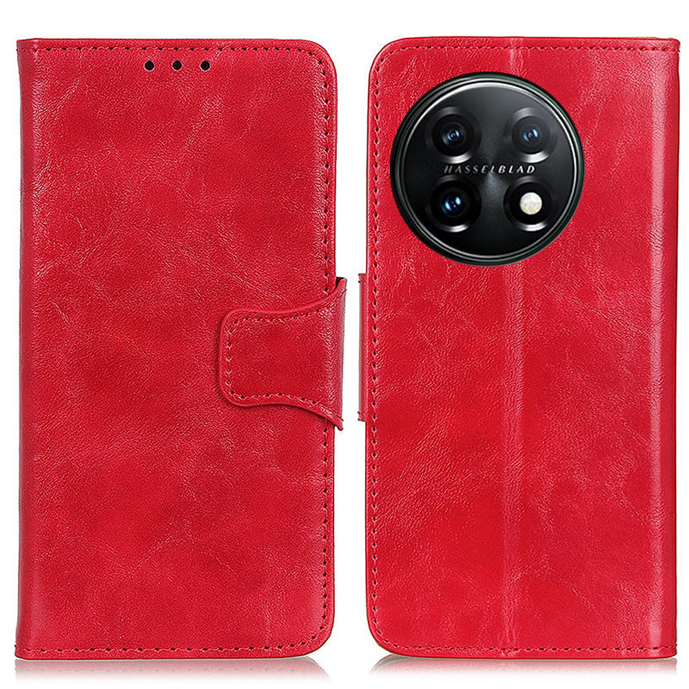 For OnePlus 11 5G Crazy Horse Texture Phone Case Wallet Stand Split Leather Cell Phone Cover For OnePlus 11 5G Crazy Horse Texture Phone Case Wallet Stand Split Leather Cell Phone Cover